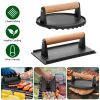 2Pcs Cast Iron Pre-Seasoned Steak Weights