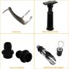 5 Pcs Wine Bottle Opener Set Wine Accessories Kit w/ Corkscrew Pourer Stopper Vacuum Pump for Home Use Sommeliers Waiters Bartenders