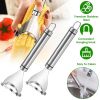 2Pcs Stainless Steel Corn Cob Peelers One-Step Cob Kerneler Remover Kitchen Corn Stripper Cutter Slicer Thresher Tool