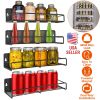 4Pack Strong Magnetic Spice Rack Organizer Fridge Storage Shelf for Jars Seasoning Tins Utensils Space Saver Holder for Refrigerator Microwave