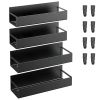 4Pcs Storage Shelf with 8 Removable Hooks