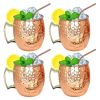 4Pcs Copper Plating Moscow Mule Mugs 18OZ