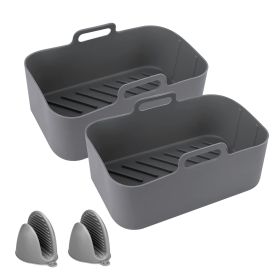 Reusable Air Fryer Silicone Pot Rectangle