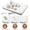 Stone Dish Drying Mats Home Dish Quick Drying Stone Pad Diatomaceous Earth Draining Mat with Anti-Slip Stainless Steel Feet