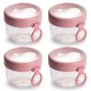 4Pcs Overnight Oats Containers with Lids and Folding Spoons