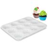 2 Pack 12 Cups Silicone Muffin Pans Nonstick Cupcake Regular Size