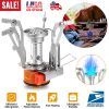 Ultralight Camping Stoves Portable Backpacking Hiking Stoves w/ Piezo Ignition