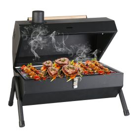 Portable Charcoal Grill Two Side Small BBQ Grill Folding Outdoor Stove Barbecue Smoker with 1Pc Grill Pan 2Pcs Grill Mesh