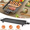 1500W Electric Barbecue Grill Hot Plate Cooking BBQ Griddle Non-Stick Table Top Grill Griddle for Indoor Outdoor Camping Picnic