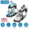 2-Tier L-Shape Sliding Cabinet Organizers Storage Shelves