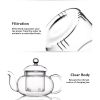 33.8 oz/ 1 Liter Borosilicate Glass Teapot with Removable Filter Infuser