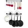 Black Metal Wall Mounted Pot Rack