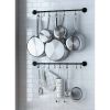 Black Metal Wall Mounted Pot Rack