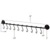 Black Metal Wall Mounted Pot Rack