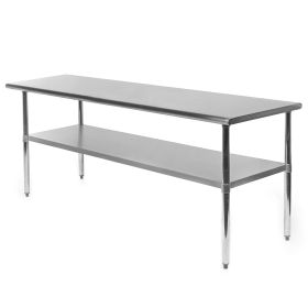 Heavy Duty 72 x 24 inch Stainless Steel Kitchen Restaurant Prep Work Table