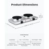 Dual Heating Infrared Portable Electric Countertop Burner