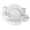 White Porcelain Dinnerware Set with Plates Bowls Mugs