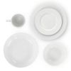 White Porcelain Dinnerware Set with Plates Bowls Mugs