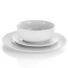 White Porcelain Dinnerware Set with Plates Bowls Mugs