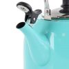 Turquoise Stainless Steel Whistling Teapot Kettle