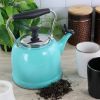 Turquoise Stainless Steel Whistling Teapot Kettle