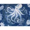 Octopus Dinner Bowl Set in Blue and White