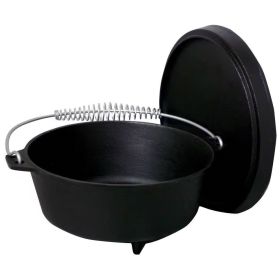 2-Gallon Seasoned Cast Iron Dutch Oven