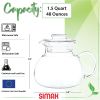 Glass Teapot Tea Kettle for Stove Top