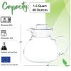 Stovetop Clear Glass Teapot Kettle with Lid