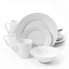 White Ceramic Dinnerware Set w/ Bowls Plates and Mugs