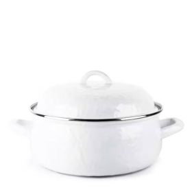 White Porcelain-Coated Steel Dutch Oven