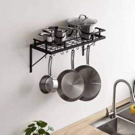 Matte Black Stainless Steel Wall Mounted Pot Rack