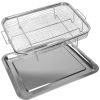 2Pcs Air Fryer Basket Tray Stainless Steel