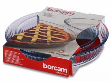 Paşabahçe 159022 Borcam 2-Piece Round Tray Set