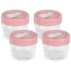 4Pcs Overnight Oats Containers with Lids and Folding Spoons