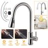 Brushed Nickel Kitchen Faucets with Pull Down Sprayer