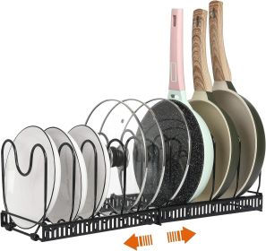 10 Dividers Expandable Pot Pan Organizer Rack