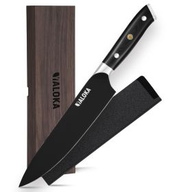 8 Inch High Carbon Steel Japanese Knife (Option: Black Blade)