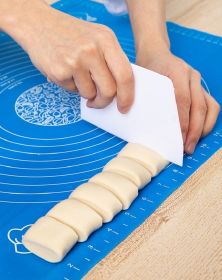 Non-Stick Silicone Dough Rolling Mat Sheet, Kneading Rolling Baking Pad with Measurement Scale Pastry Baking Mat Tool (Color: Blue)